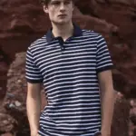 Gestreepte jersey polo — productfoto 2