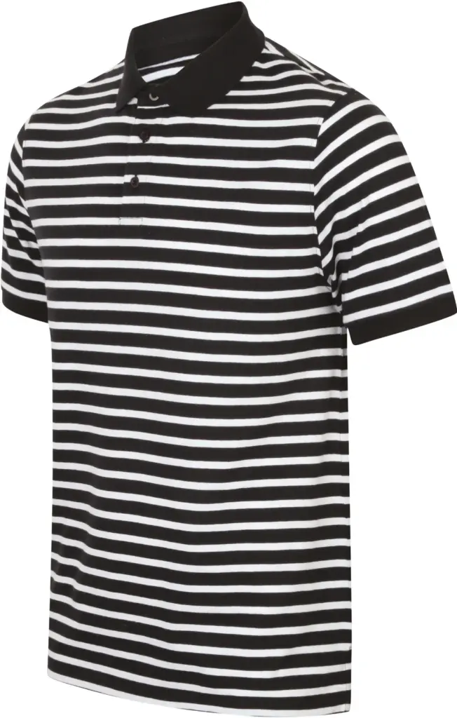 Gestreepte jersey polo, navy / white — productfoto 4