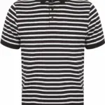 Gestreepte jersey polo, navy / white — productfoto 5