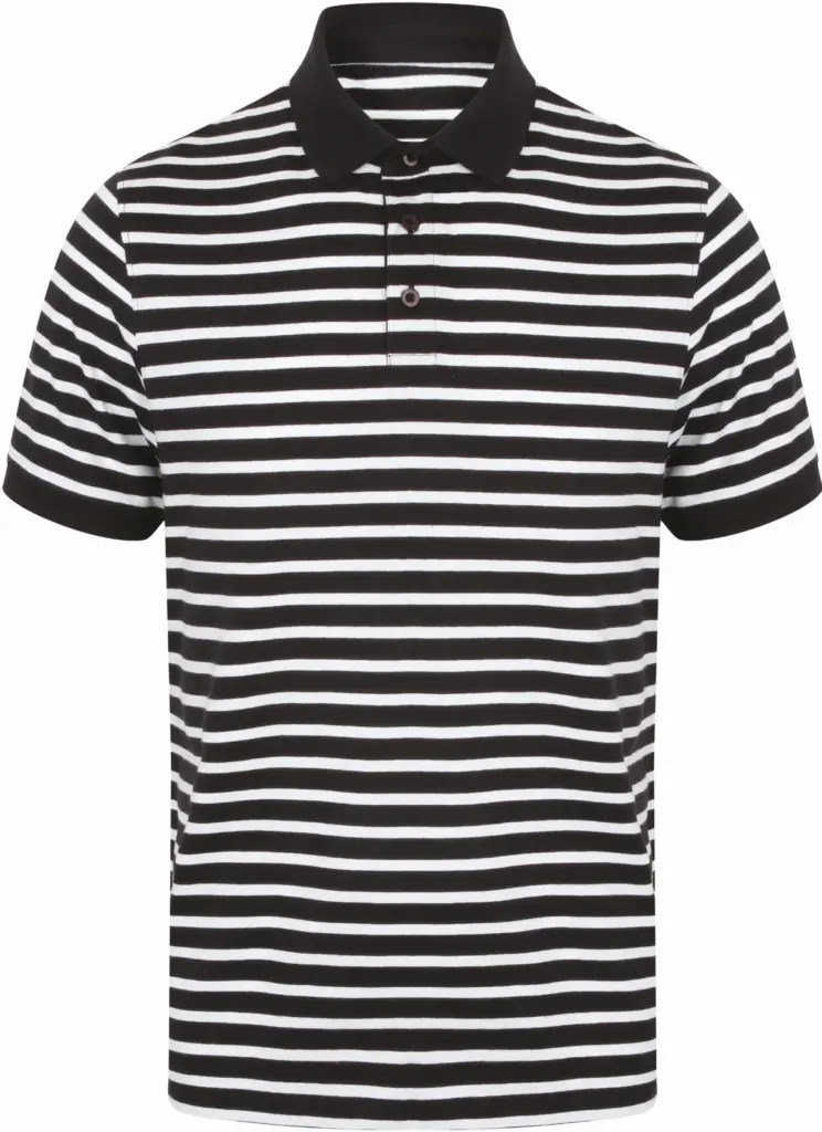 Gestreepte jersey polo, navy / white — productfoto 5