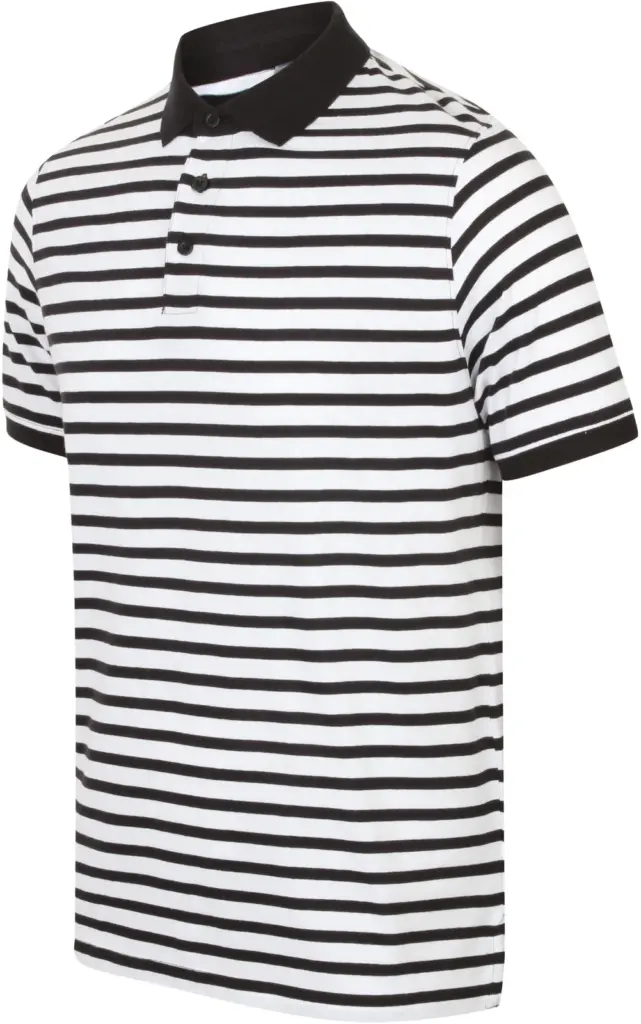 Gestreepte jersey polo, white / navy — productfoto 8