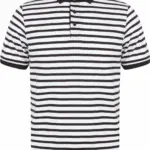 Gestreepte jersey polo, white / navy — productfoto 9