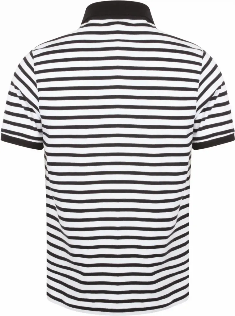 Gestreepte jersey polo, white / navy — productfoto 10