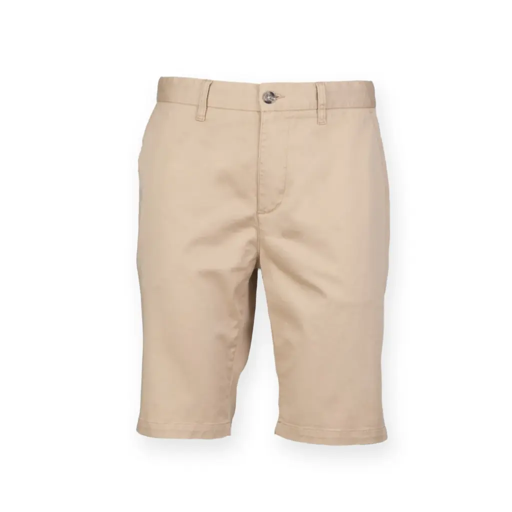 PS_FR605_STONE - Hidalgo Men's Stretch Chino Shorts, stone — productfoto 7