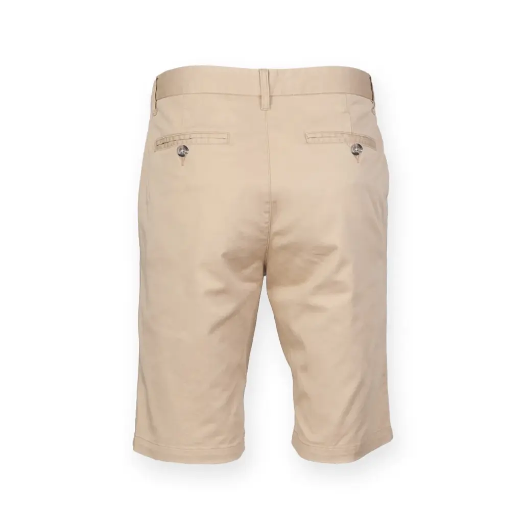 PS_FR605-B_STONE - Hidalgo Men's Stretch Chino Shorts, stone — productfoto 8