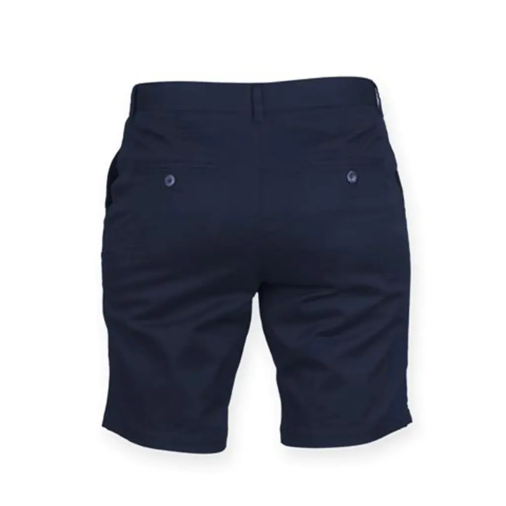 PS_FR606-B_NAVY - Hidalgo Ladies' Stretch Chino Shorts, navy — productfoto 5