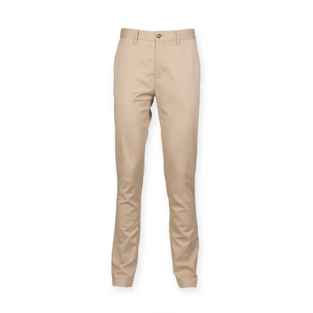 PS_FR621_STONE - Hidalgo Men's Stretch Chino Trousers, stone — productfoto 8