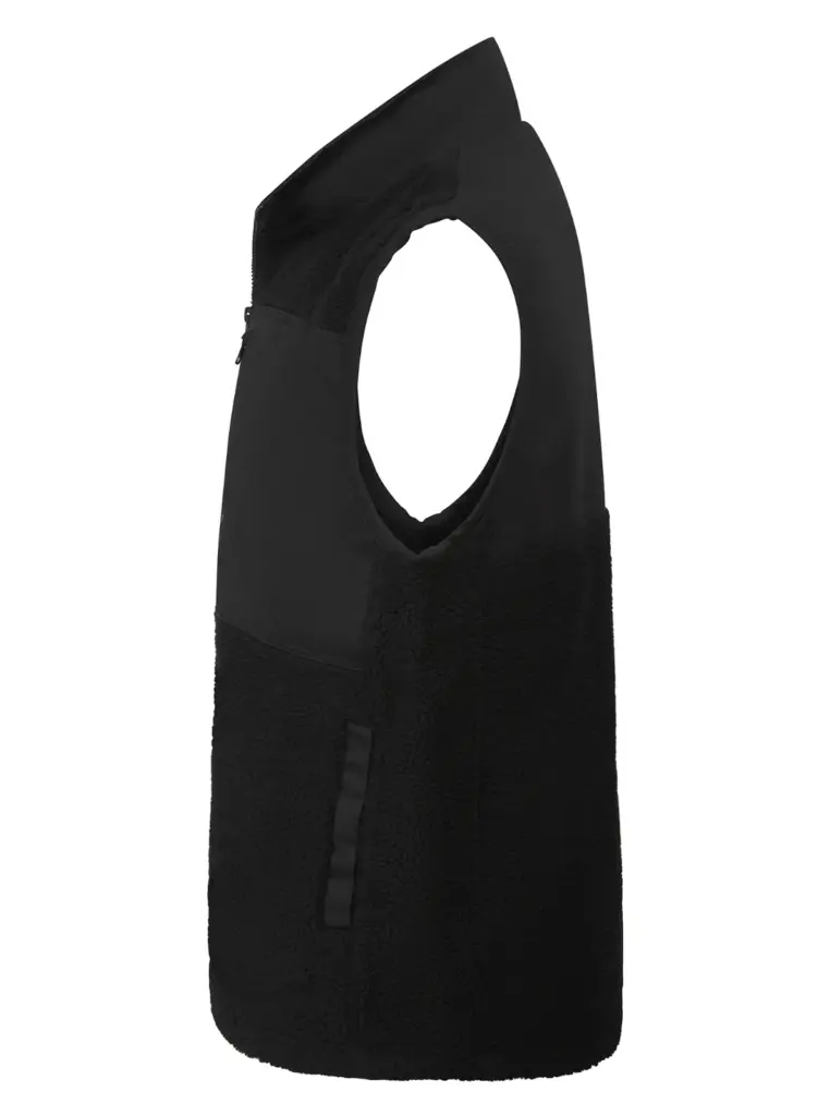 Gerecycled sherpa gilet, black — productfoto 5