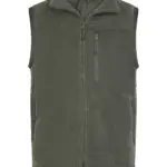 Gerecycled sherpa gilet, dark olive — productfoto 9