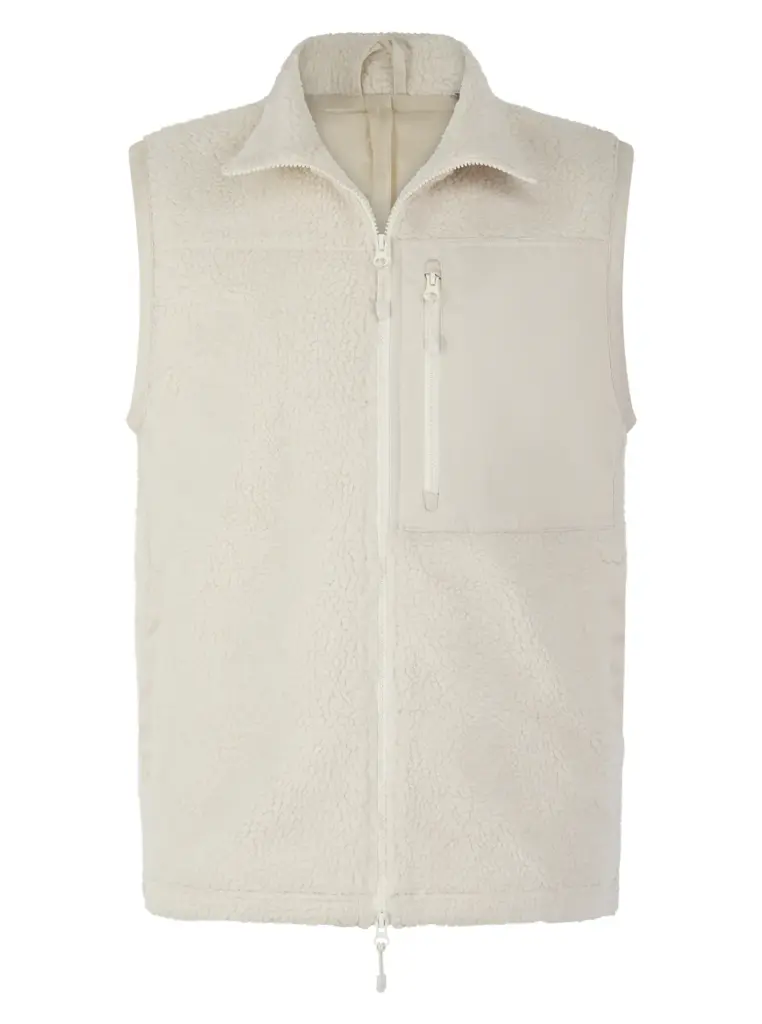 Gerecycled sherpa gilet, natural — productfoto 13