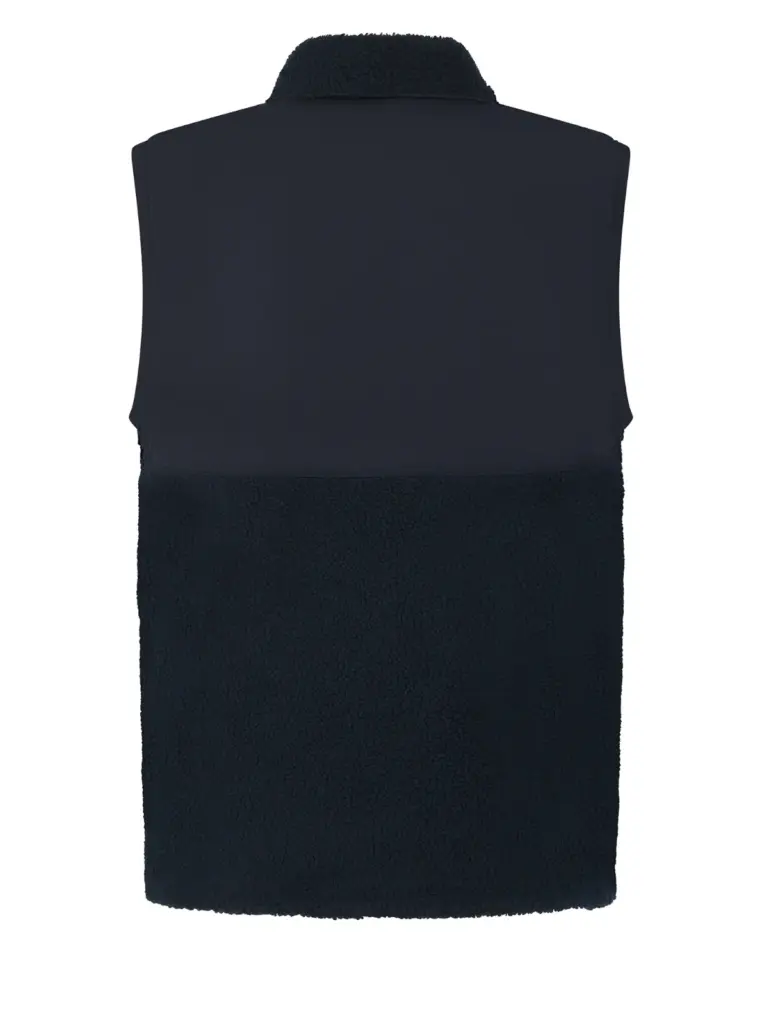 Gerecycled sherpa gilet, navy — productfoto 18