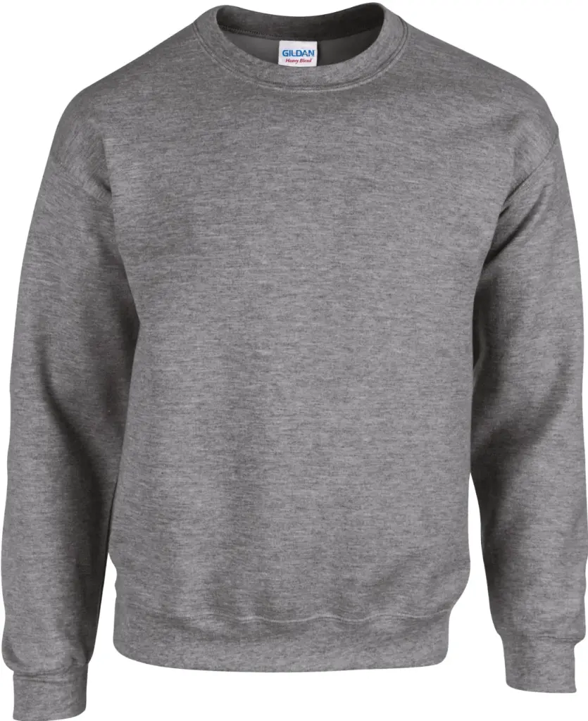 PS_GI18000_GRAPHITEHEATHER - Hidalgo-werbeartikel Heavy Blend™ Adult Sweater met ronde hals, graphite heather — productfoto 18