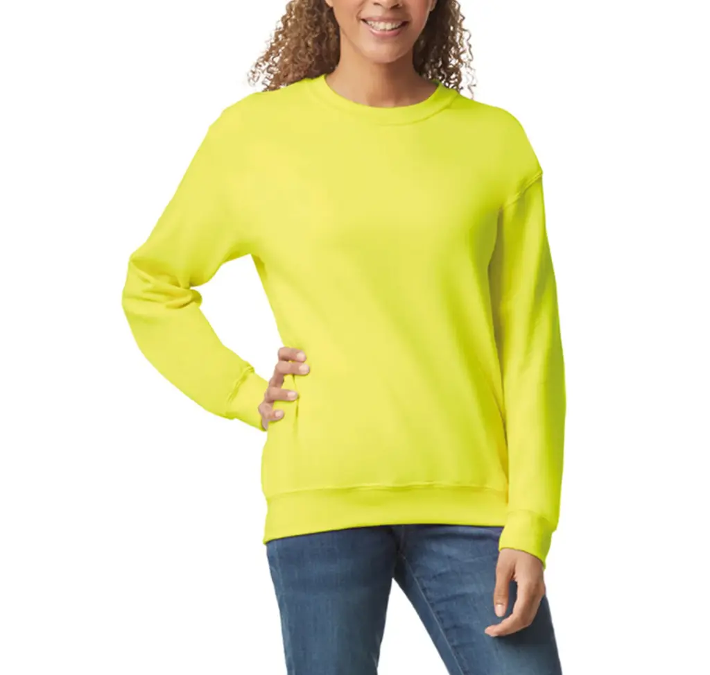 PS_GI18000_SAFETYYELLOW - Hidalgo-werbeartikel Heavy Blend™ Adult Sweater met ronde hals, safety yellow — productfoto 34