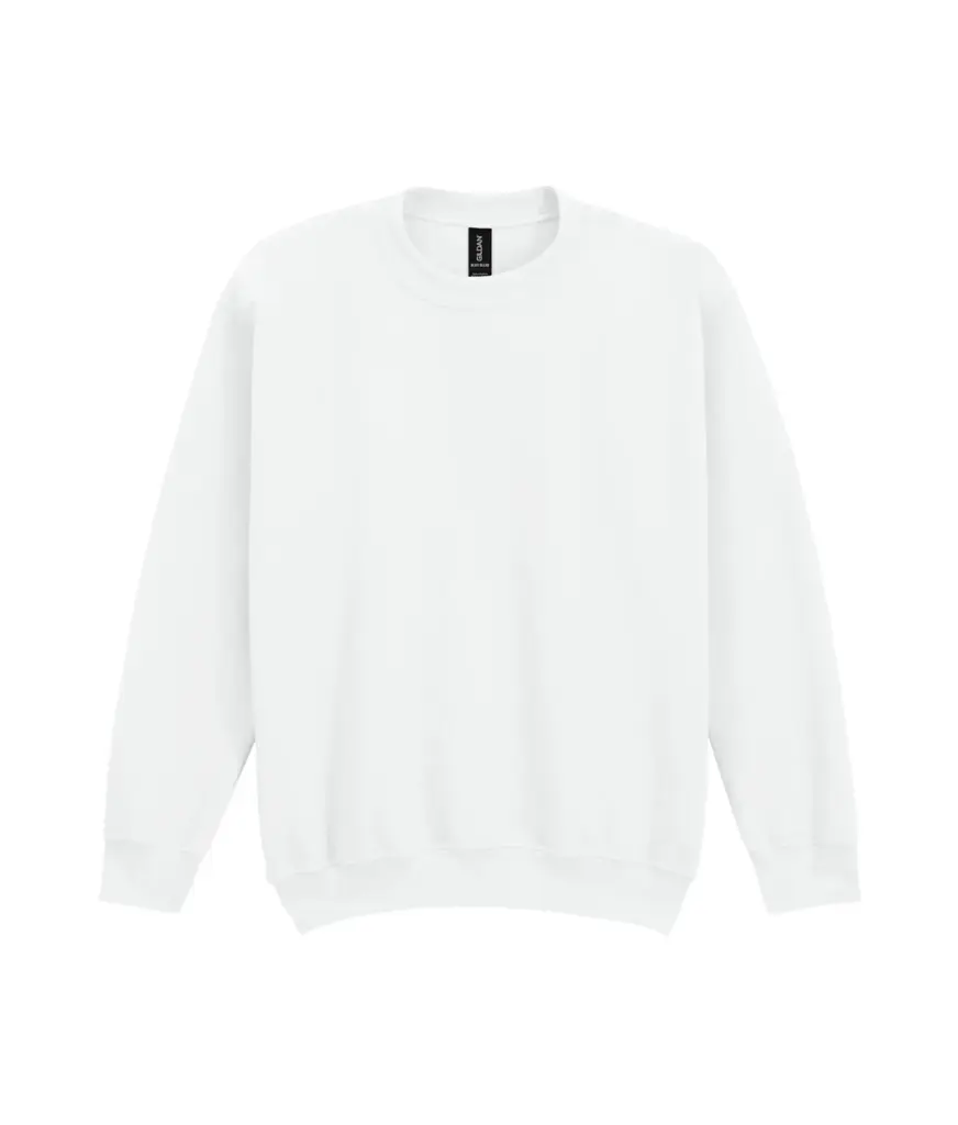 Heavy Blend™ Classic Fit Kinder sweater met ronde hals, white — productfoto 11