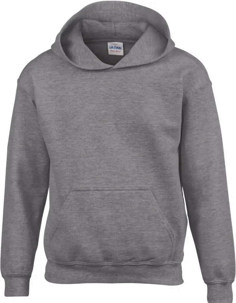 PS_GI18500B_GRAPHITEHEATHER - Hidalgo-werbeartikel Heavy Blend™ Classic Fit sweater met capuchon, graphite heather — productfoto 8