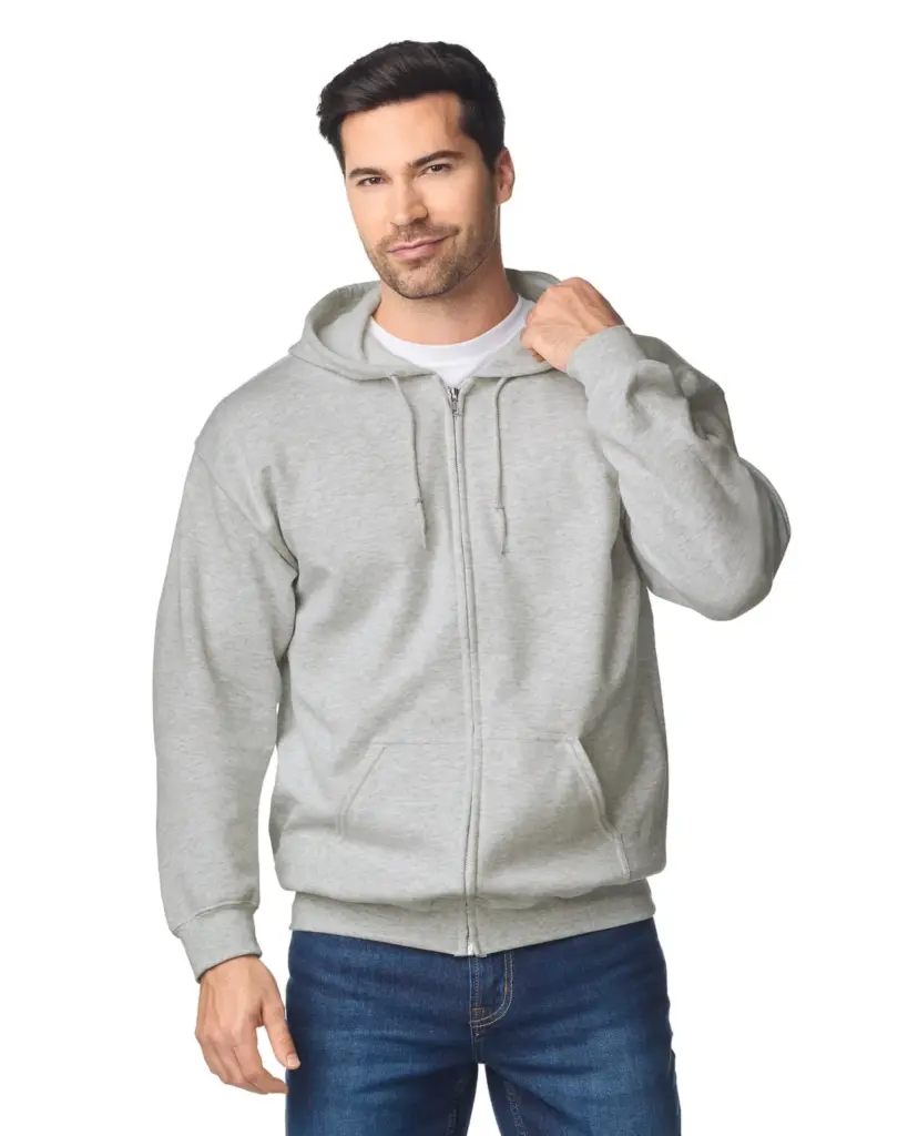 GI18600-3_2026 - Hidalgo-werbeartikel Heavy Blend™ Adult Sweatvest met capuchon — productfoto 2
