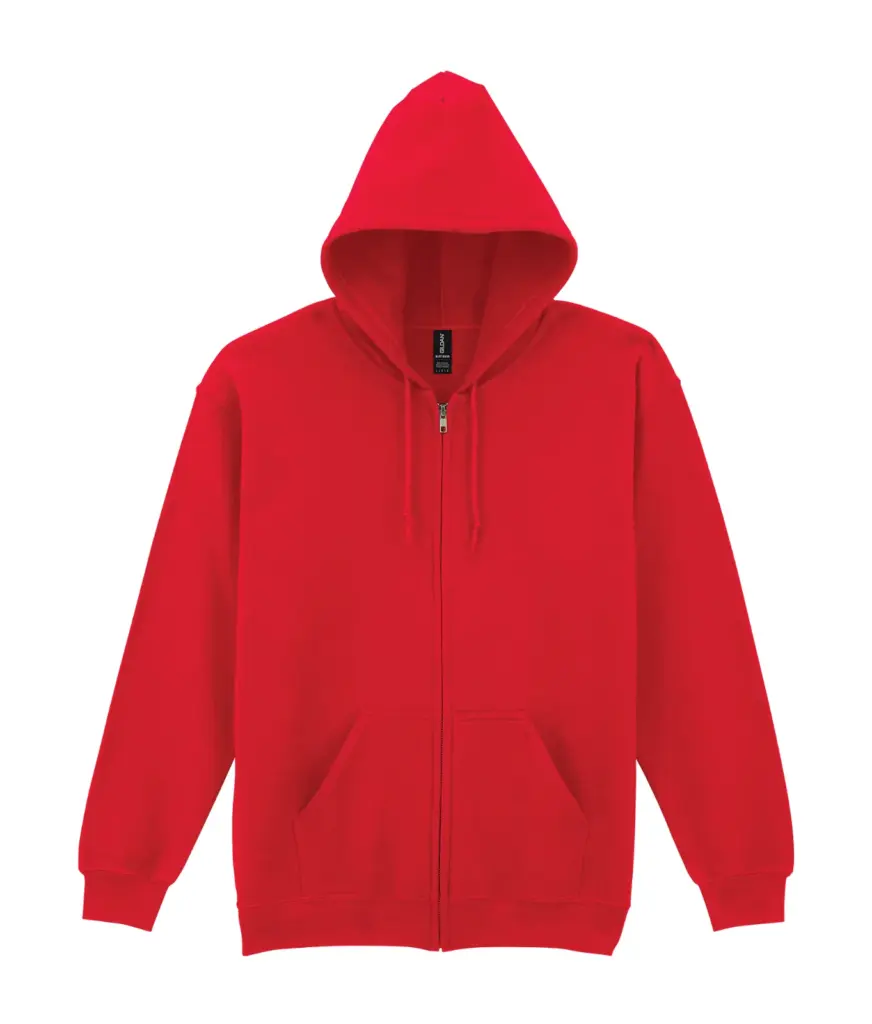 PS_GI18600-2_RED - Hidalgo-werbeartikel Heavy Blend™ Adult Sweatvest met capuchon — productfoto 18