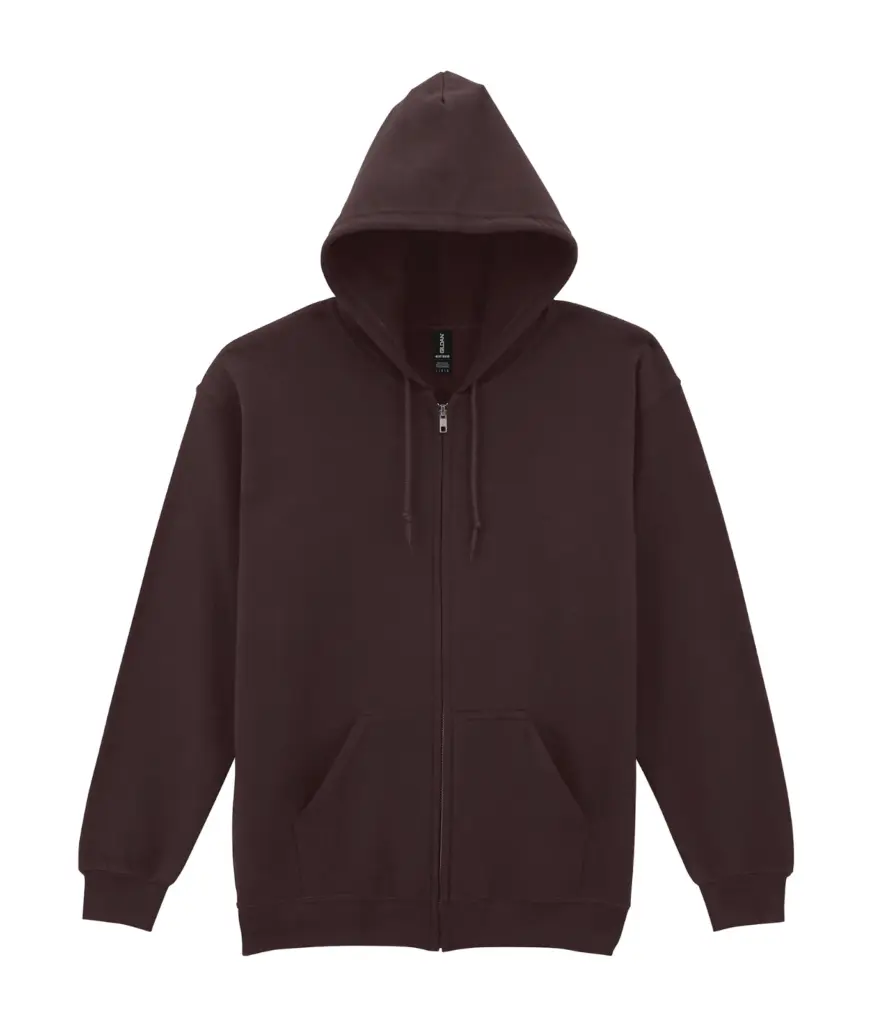 PS_GI18600-3_DARKCHOCOLATE - Hidalgo-werbeartikel Heavy Blend™ Adult Sweatvest met capuchon, dark chocolate — productfoto 10