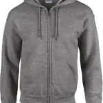 PS_GI18600_GRAPHITEHEATHER - Hidalgo-werbeartikel Heavy Blend™ Adult Sweatvest met capuchon, graphite heather — productfoto 13
