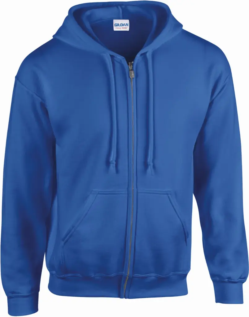 PS_GI18600_ROYALBLUE - Hidalgo-werbeartikel Heavy Blend™ Adult Sweatvest met capuchon, royal blue — productfoto 19