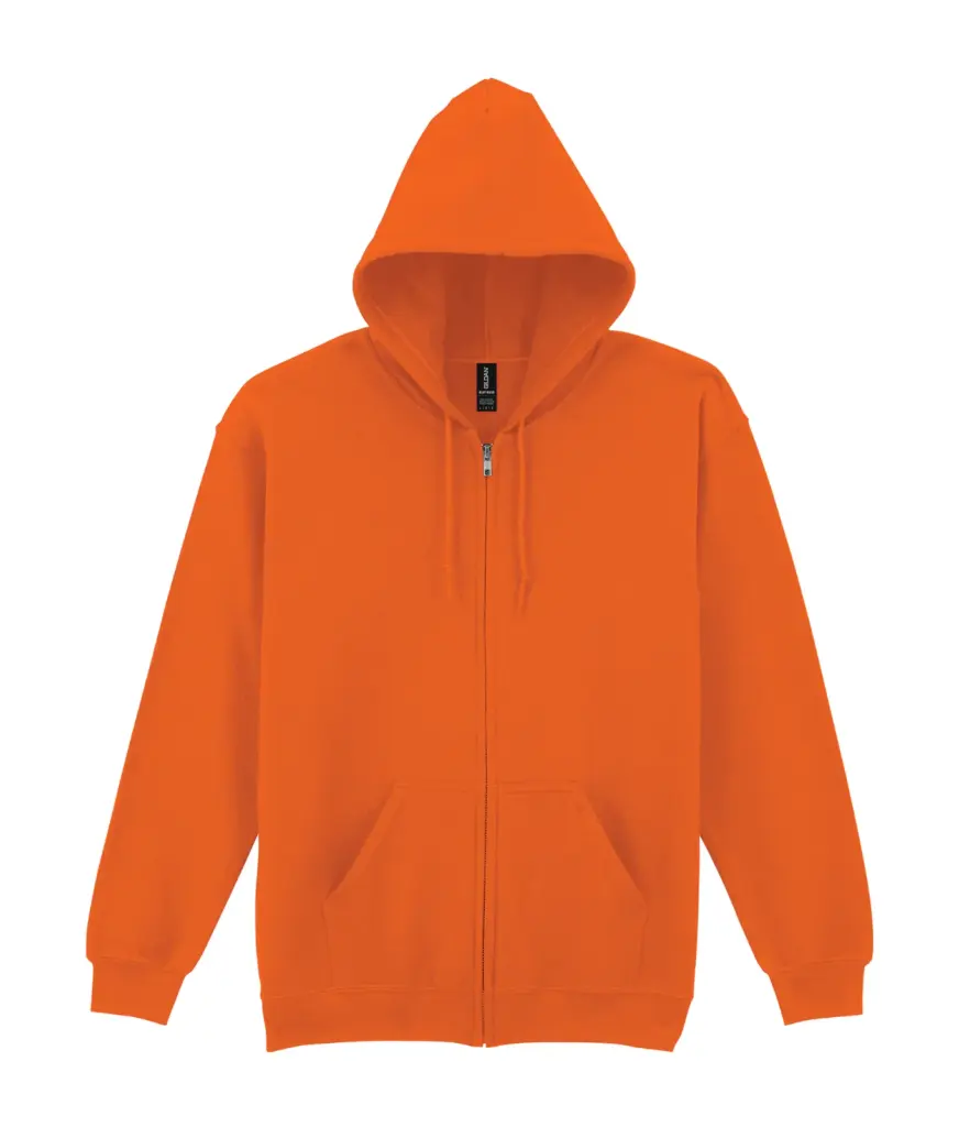 PS_GI18600-2_SAFETYORANGE - Hidalgo-werbeartikel Heavy Blend™ Adult Sweatvest met capuchon, safety orange — productfoto 20