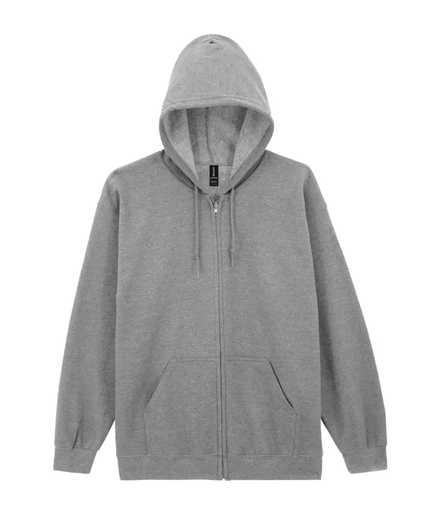 PS_GI18600-2_SPORTGREY - Hidalgo-werbeartikel Heavy Blend™ Adult Sweatvest met capuchon, sport grey — productfoto 22
