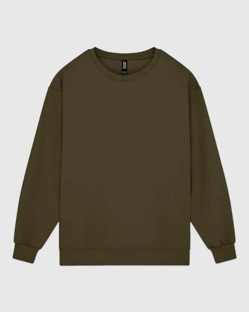 Hammer sweater met ronde hals, olive — productfoto 11