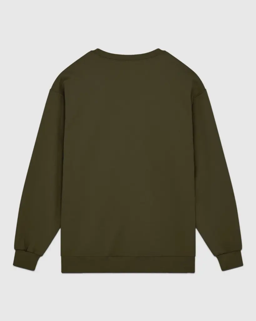 Hammer sweater met ronde hals, olive — productfoto 12