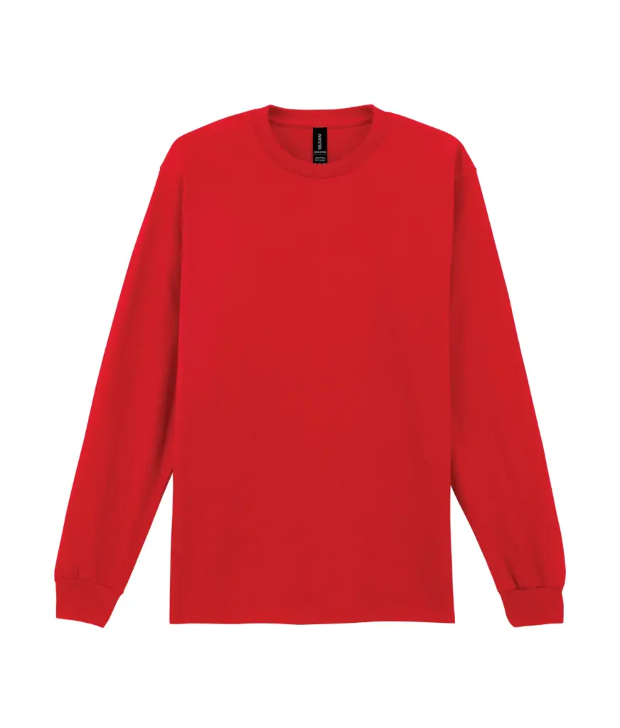 PS_GI2400-2_RED - Hidalgo-werbeartikel Ultra Cotton™ Classic Fit Adult T-Shirt met lange mouwen — productfoto 15