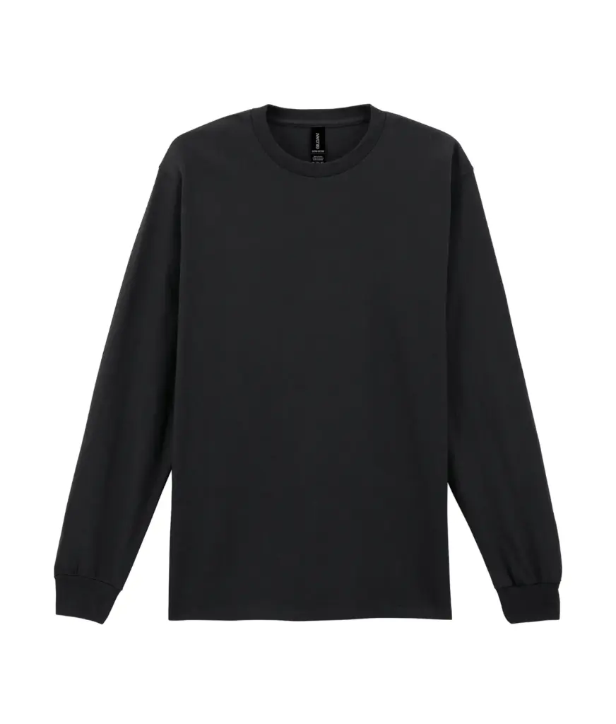 PS_GI2400-2_BLACK - Hidalgo-werbeartikel Ultra Cotton™ Classic Fit Adult T-Shirt met lange mouwen, black — productfoto 5