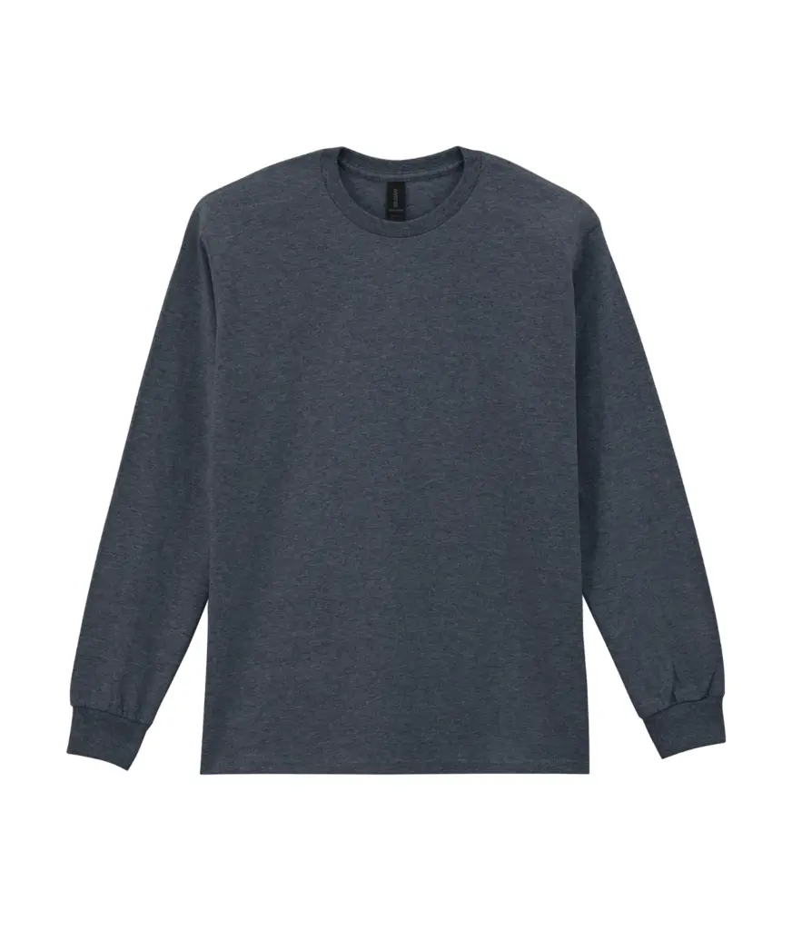 PS_GI2400-2_DARKHEATHER - Hidalgo-werbeartikel Ultra Cotton™ Classic Fit Adult T-Shirt met lange mouwen, dark heather — productfoto 9