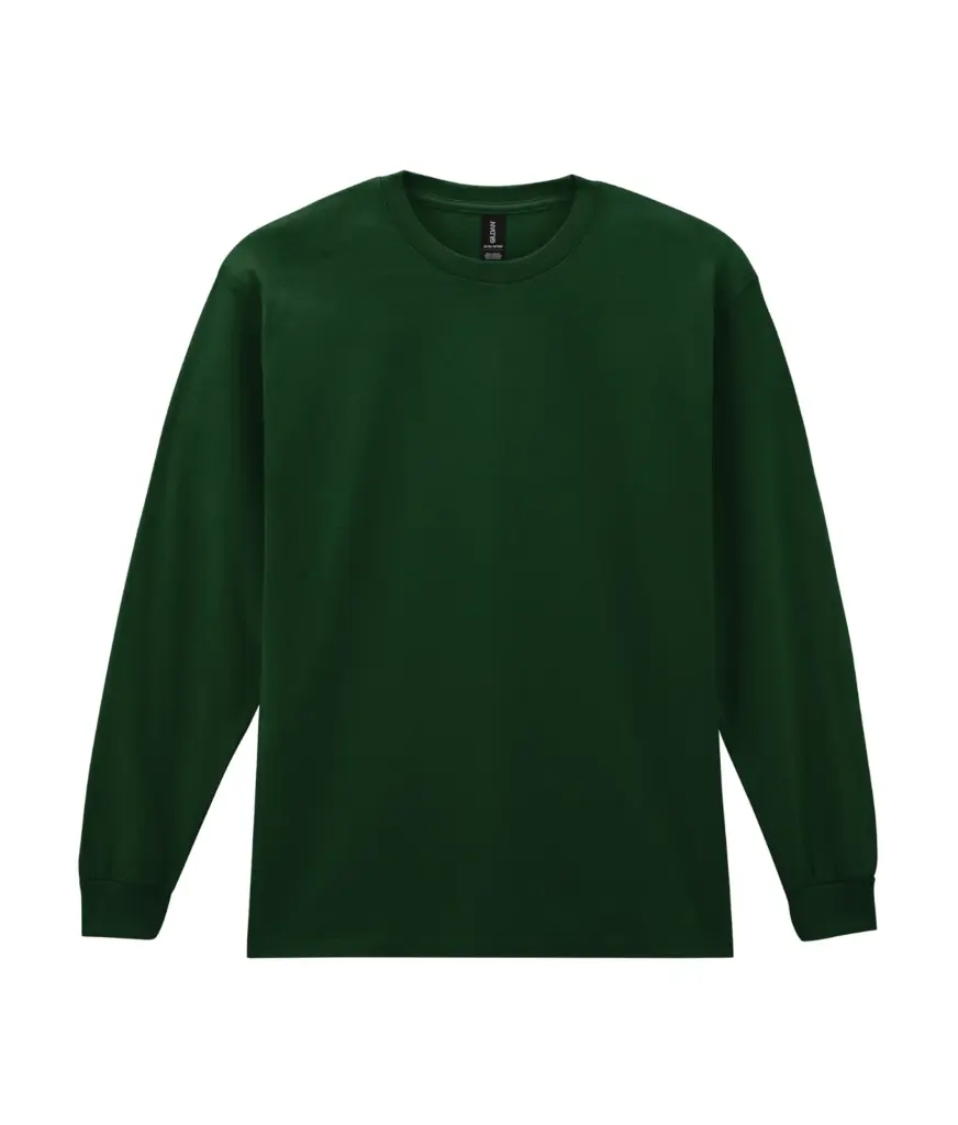 PS_GI2400-2_FORESTGREEN - Hidalgo-werbeartikel Ultra Cotton™ Classic Fit Adult T-Shirt met lange mouwen, forest green — productfoto 10