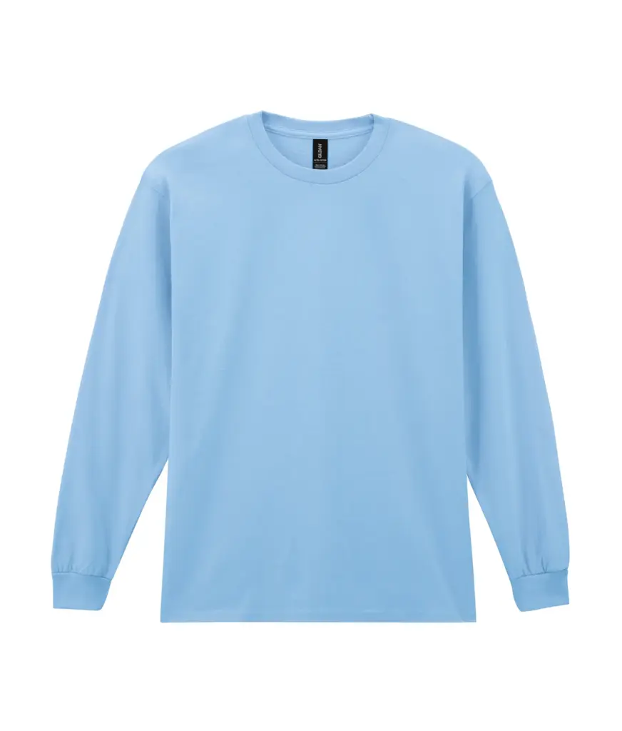 PS_GI2400-2_LIGHTBLUE - Hidalgo-werbeartikel Ultra Cotton™ Classic Fit Adult T-Shirt met lange mouwen, light blue — productfoto 12