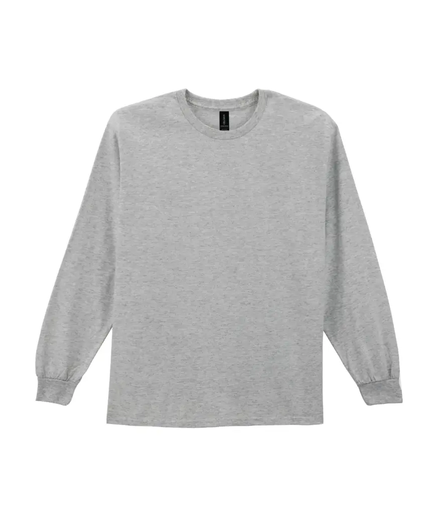 PS_GI2400-2_SPORTGREY - Hidalgo-werbeartikel Ultra Cotton™ Classic Fit Adult T-Shirt met lange mouwen, sport grey — productfoto 18