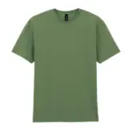 Licht katoenen T-shirt, military green — productfoto 7