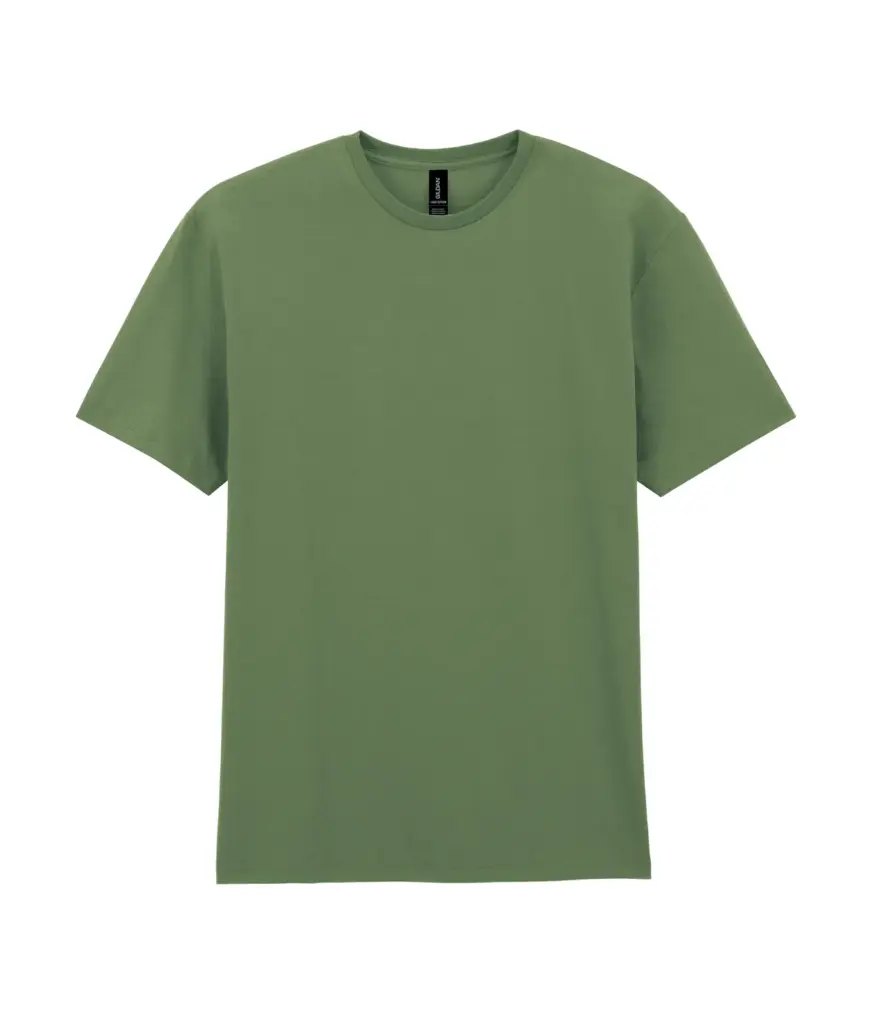 Licht katoenen T-shirt, military green — productfoto 7