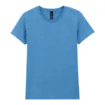 PS_GI5000L-2_HEATHERSAPPHIRE - Hidalgo-werbeartikel Heavy Cotton™Semi-fitted Ladies' T-shirt, heather sapphire — productfoto 11
