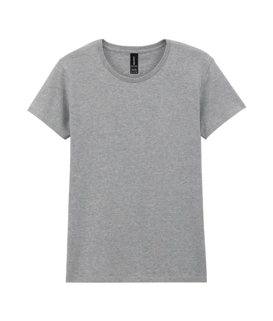 PS_GI5000L-2_SPORTGREY - Hidalgo-werbeartikel Heavy Cotton™Semi-fitted Ladies' T-shirt, sport grey — productfoto 15
