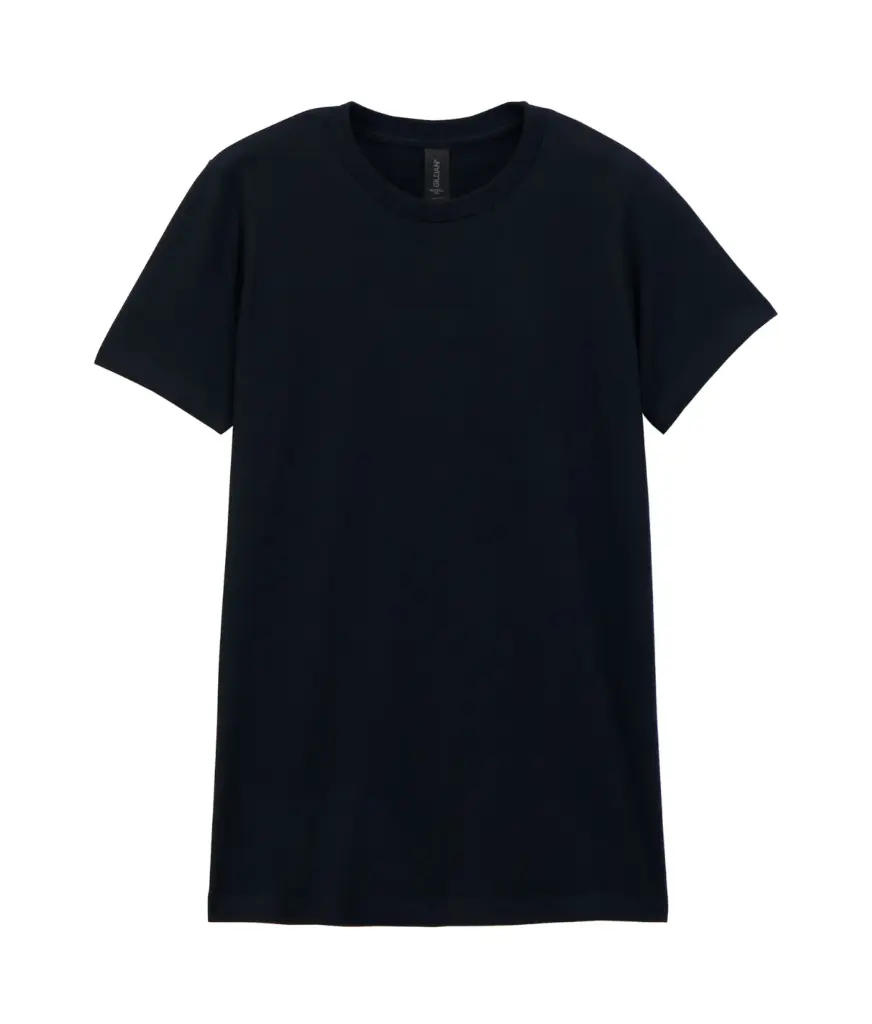 Dames-T-shirt softstyle CVC, pitch black — productfoto 3
