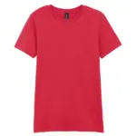 Dames-T-shirt softstyle CVC, red mist — productfoto 4
