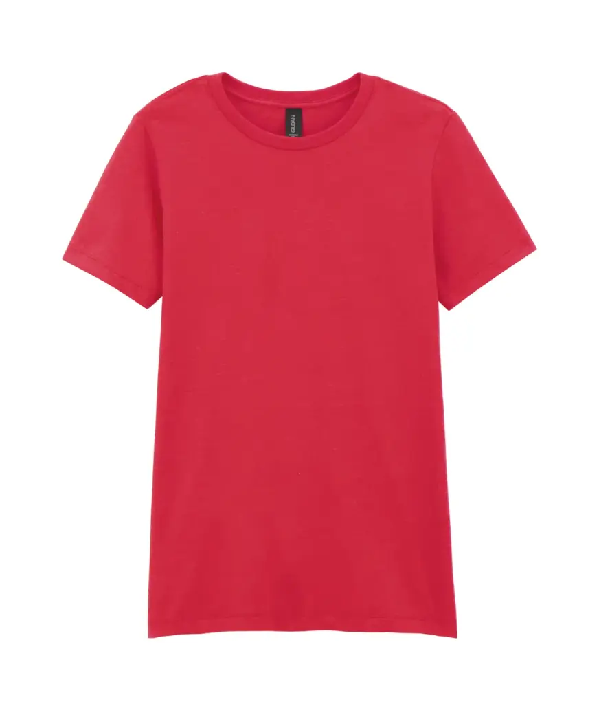Dames-T-shirt softstyle CVC, red mist — productfoto 4