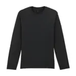 PS_GI64400-2_BLACK - Hidalgo Softstyle® Euro Fit Adult T-shirt met lange mouwen, black — productfoto 7