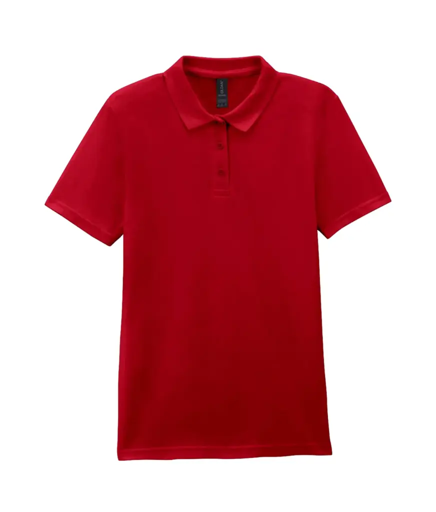Damespolo Softstyle Dubbele piqué, cherry red — productfoto 7