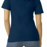 Damespolo Softstyle Dubbele piqué, navy — productfoto 10