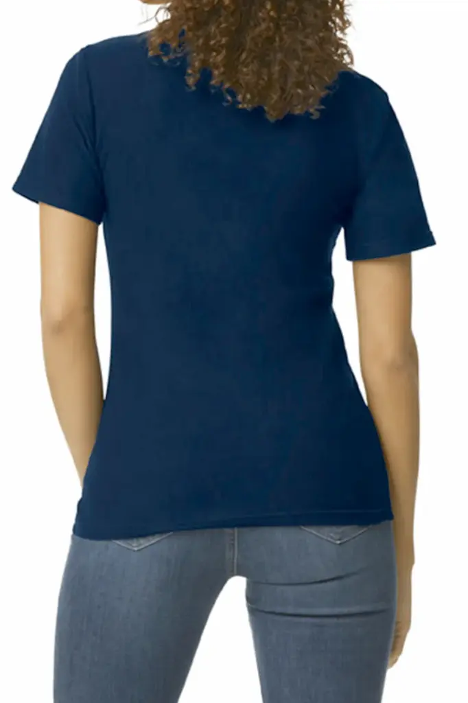 Damespolo Softstyle Dubbele piqué, navy — productfoto 10