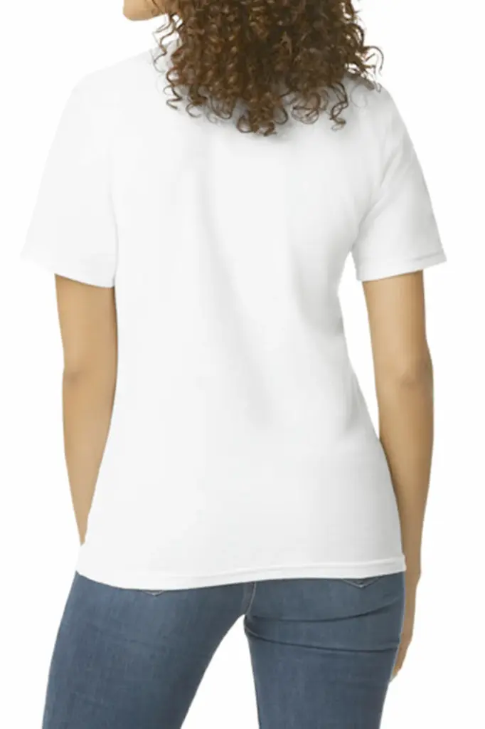 Damespolo Softstyle Dubbele piqué, white — productfoto 17