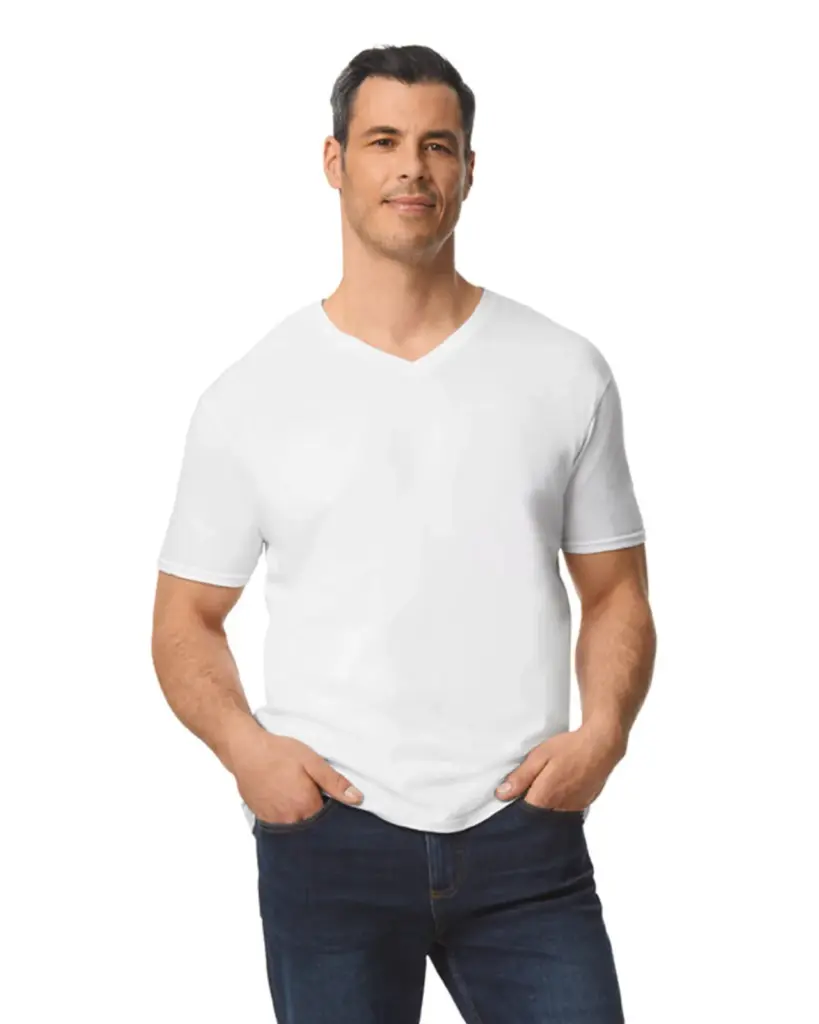 Softstyle Euro Fit Adult V-neck T-shirt — productfoto 12