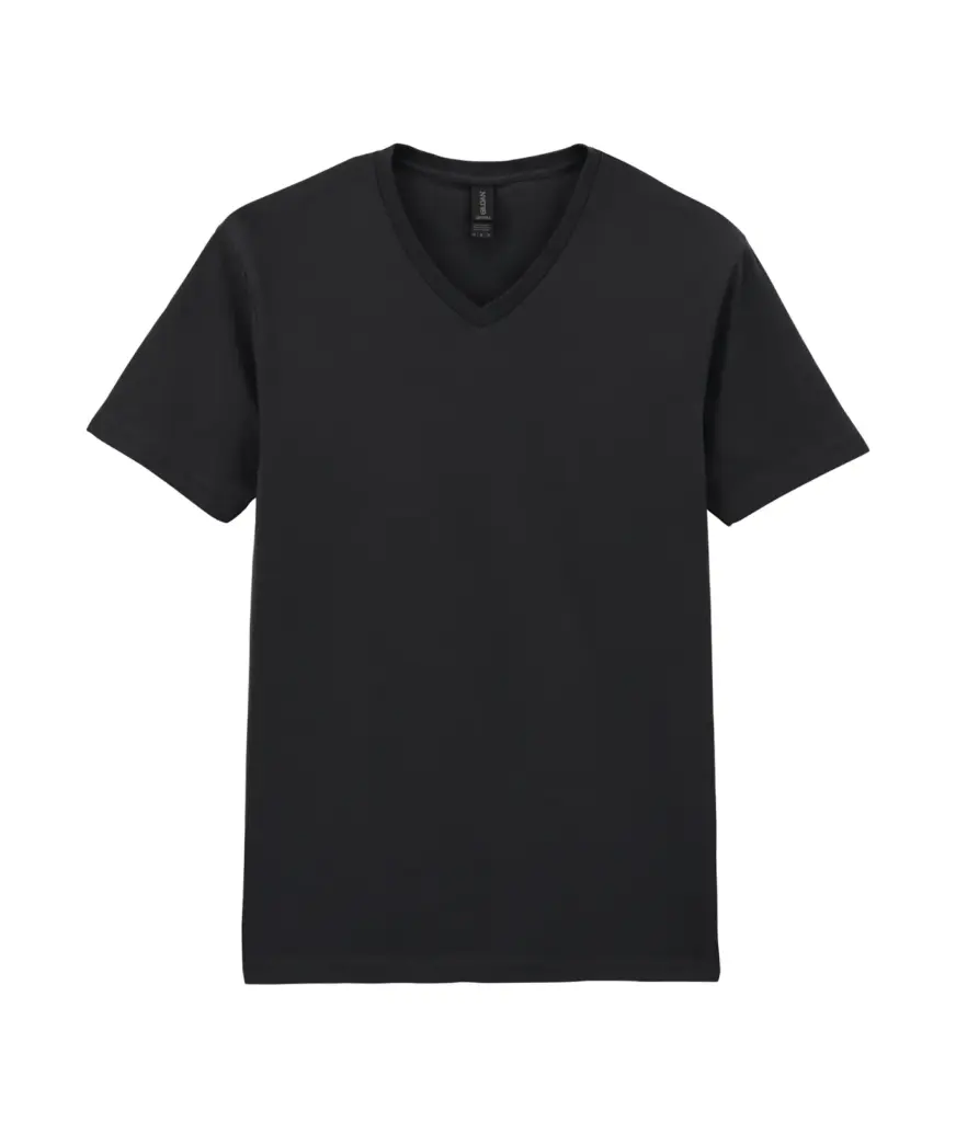 Softstyle Euro Fit Adult V-neck T-shirt, black — productfoto 16