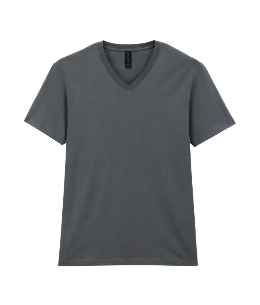 Softstyle Euro Fit Adult V-neck T-shirt, charcoal — productfoto 17
