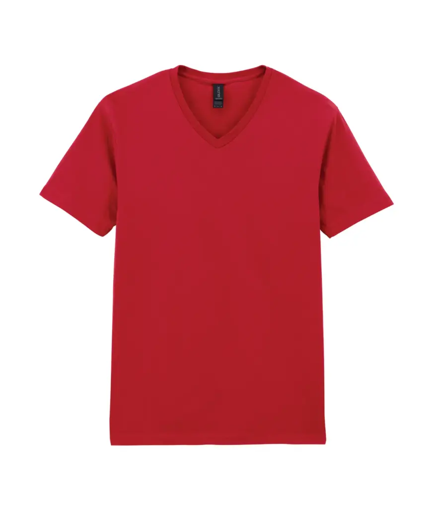 Softstyle Euro Fit Adult V-neck T-shirt, cherry red — productfoto 18